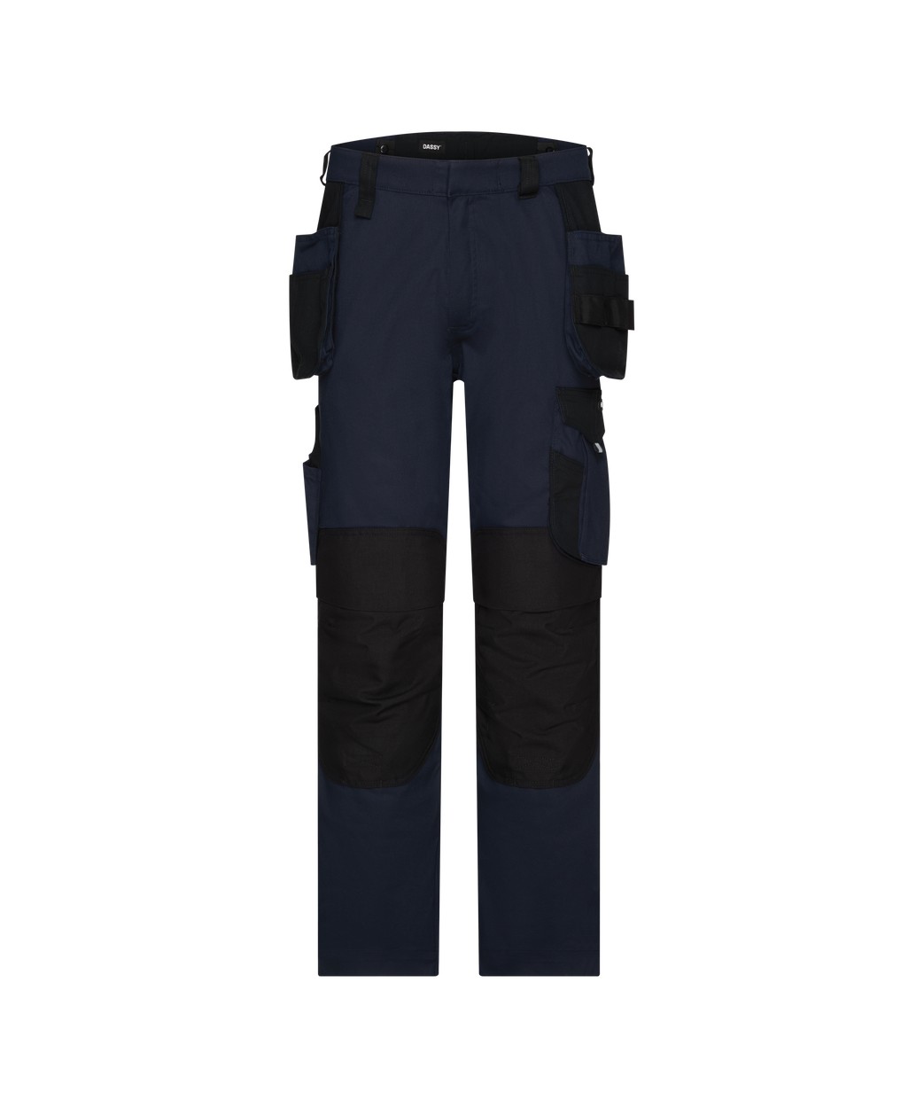 Arbeitshose mit Holstertaschen und Kniepolstertaschen "DASSY® Rossi" in NACHTBLAU/SCHWARZ, Größe 60 - langer Schritt PESCOPOS41