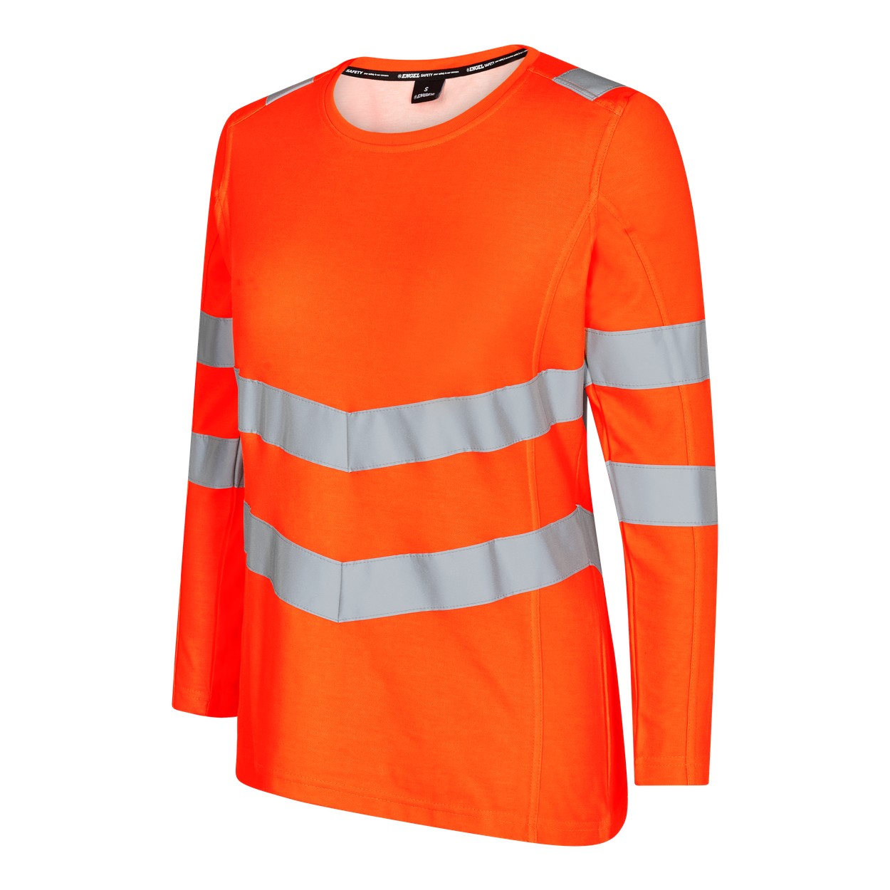 ENGEL Safety Damen langarm-Shirt in Hi-vis Orange, Größe XS