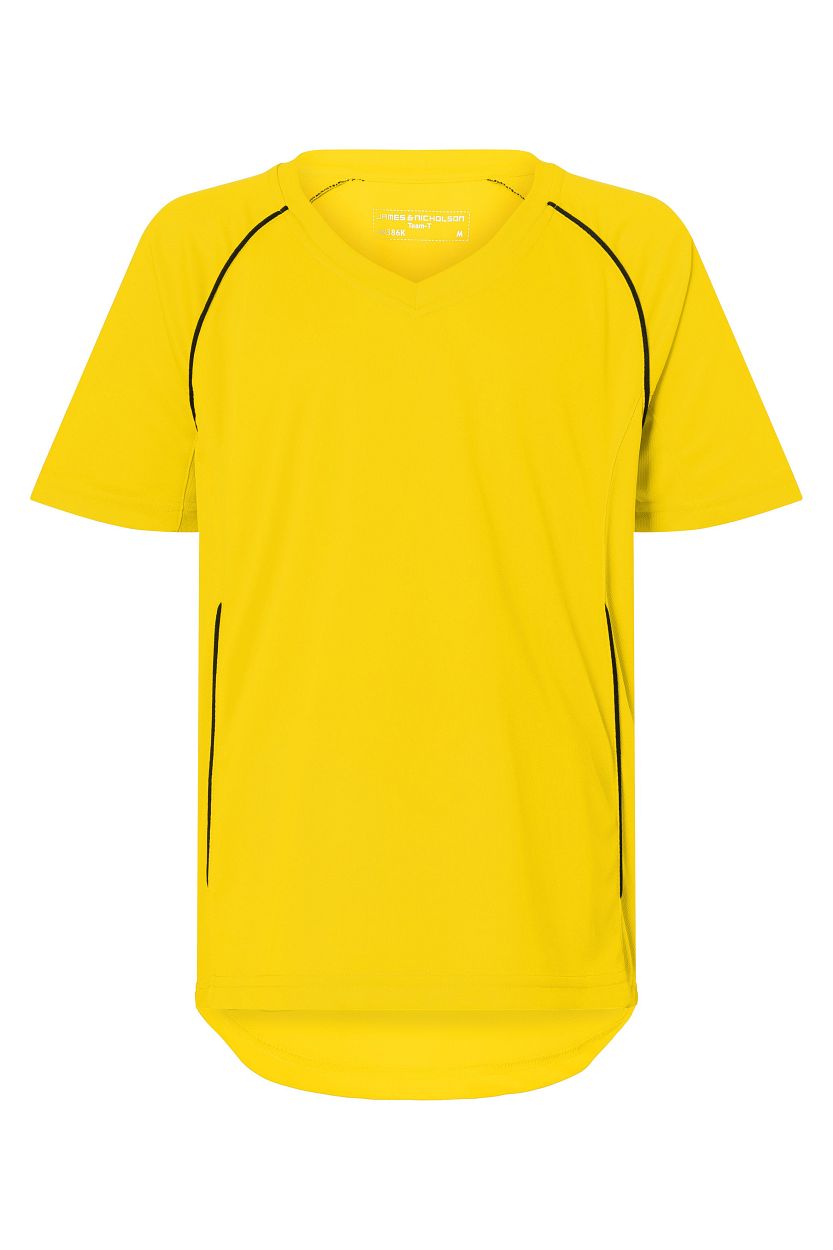 Team Shirt Junior "JN386K" in Yellow/Black, Größe 2XL - Daiber