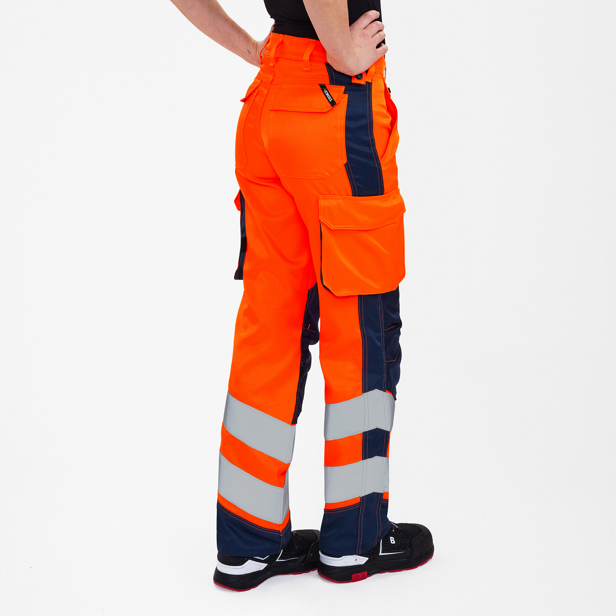 ENGEL Safety Light Damenhose in Orange/Blue ink, Größe 48