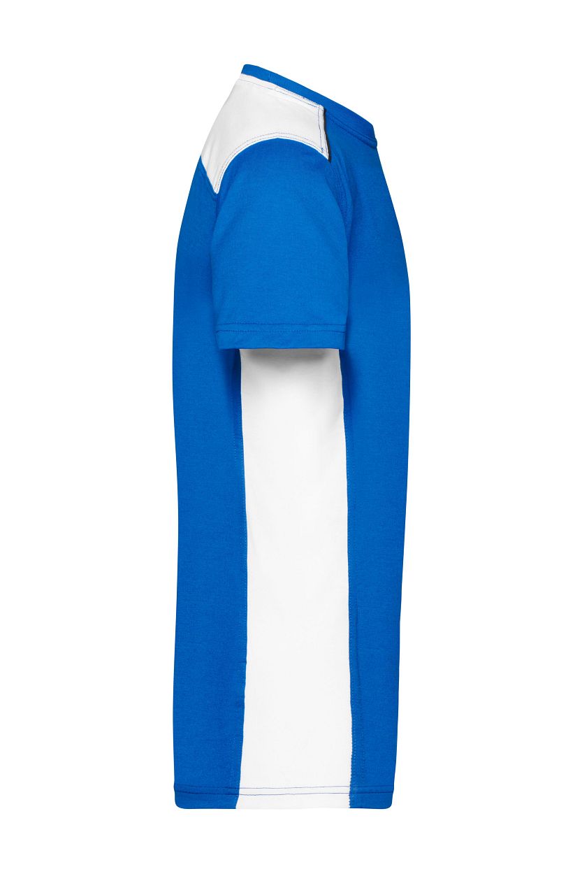 Men's Workwear T-Shirt - COLOR - "JN860" in Royal/White, Größe 6XL - Daiber