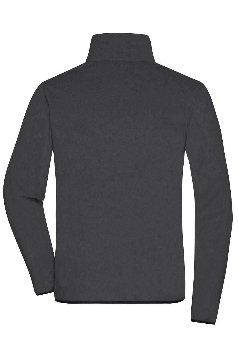 Men's Fleece Jacket GRS "JN1312" in Dark-Melange/Black, Größe 3XL - Daiber