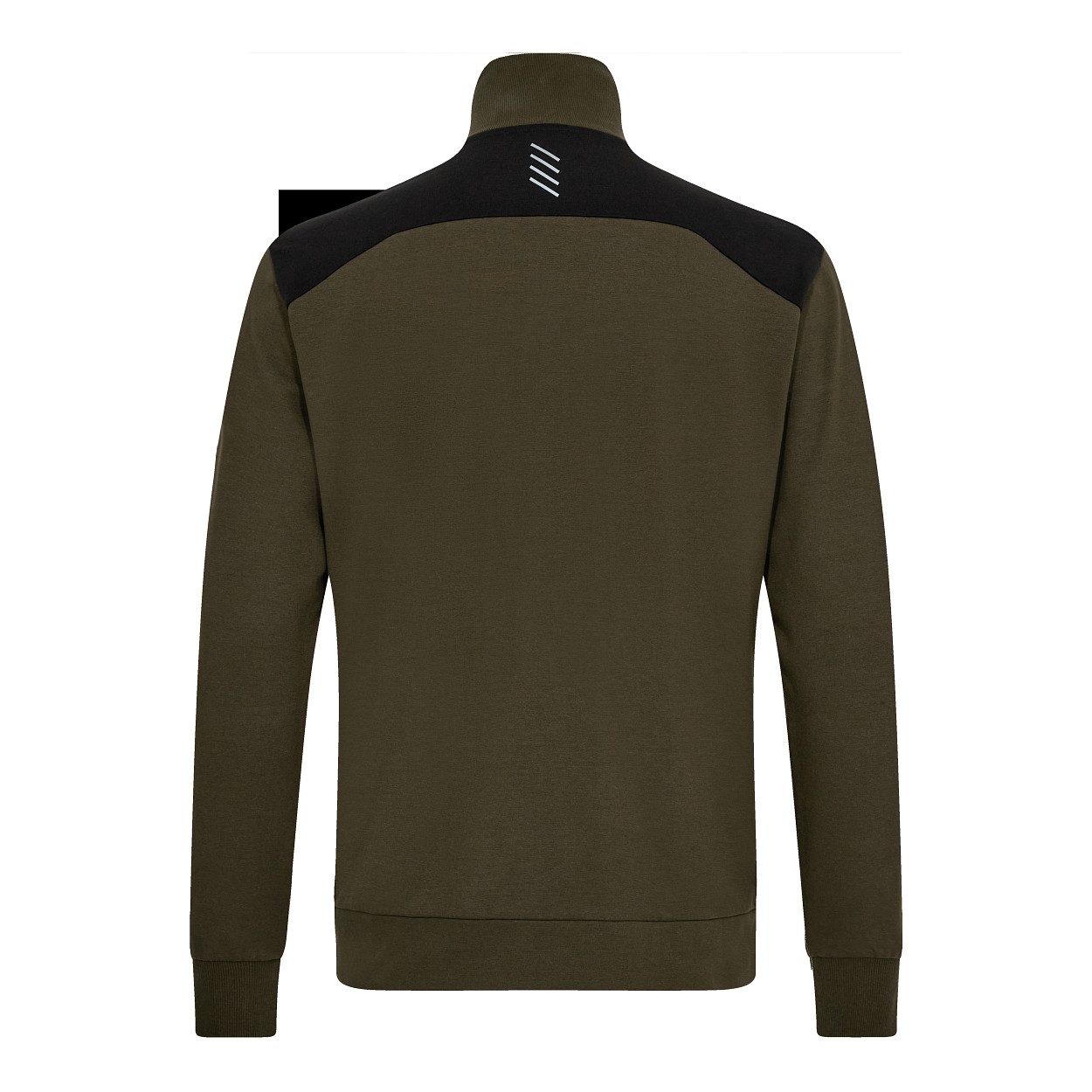 ENGEL Entire Sweatcardigan mit Kragen in Forest Green/Schwarz, Größe XS