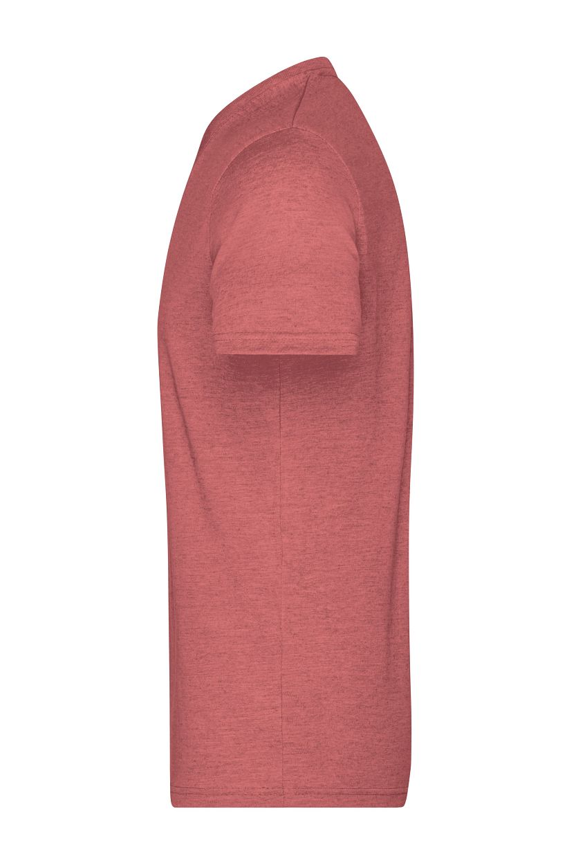 Men's Heather T-Shirt "JN974" in Red-Melange, Größe 3XL - Daiber