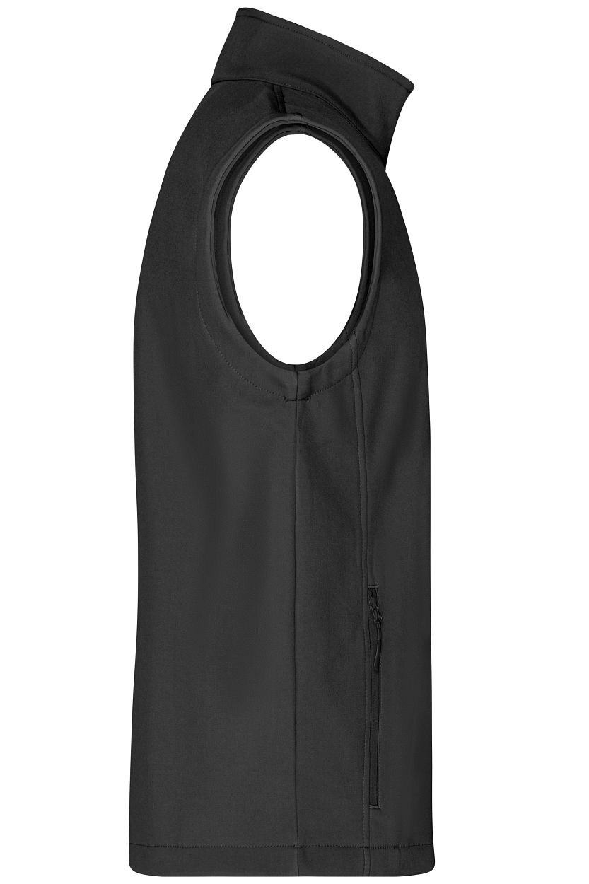 Men's Promo Softshell Vest "JN1128" in Black/Black, Größe 3XL - Daiber