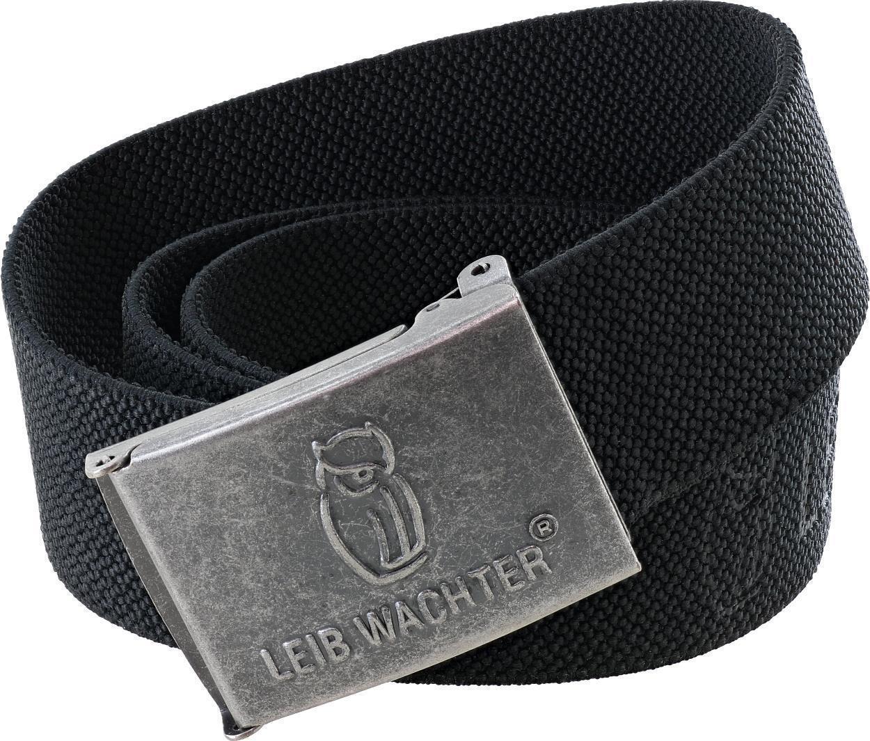 Stretchbandgürtel Schwarz mit Metallkoppel FLEXG70 Länge 90 cm von Leibwächter