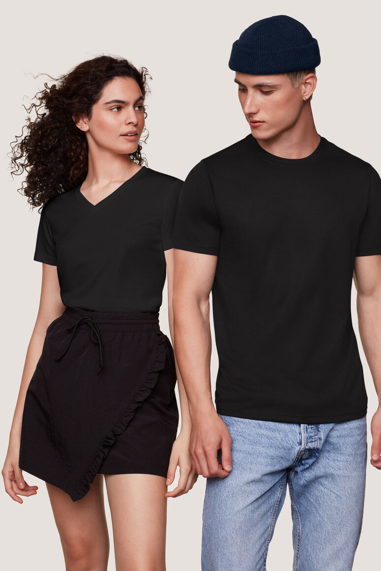 HAKRO 287 T-Shirt COOLMAX® in schwarz, Größe M