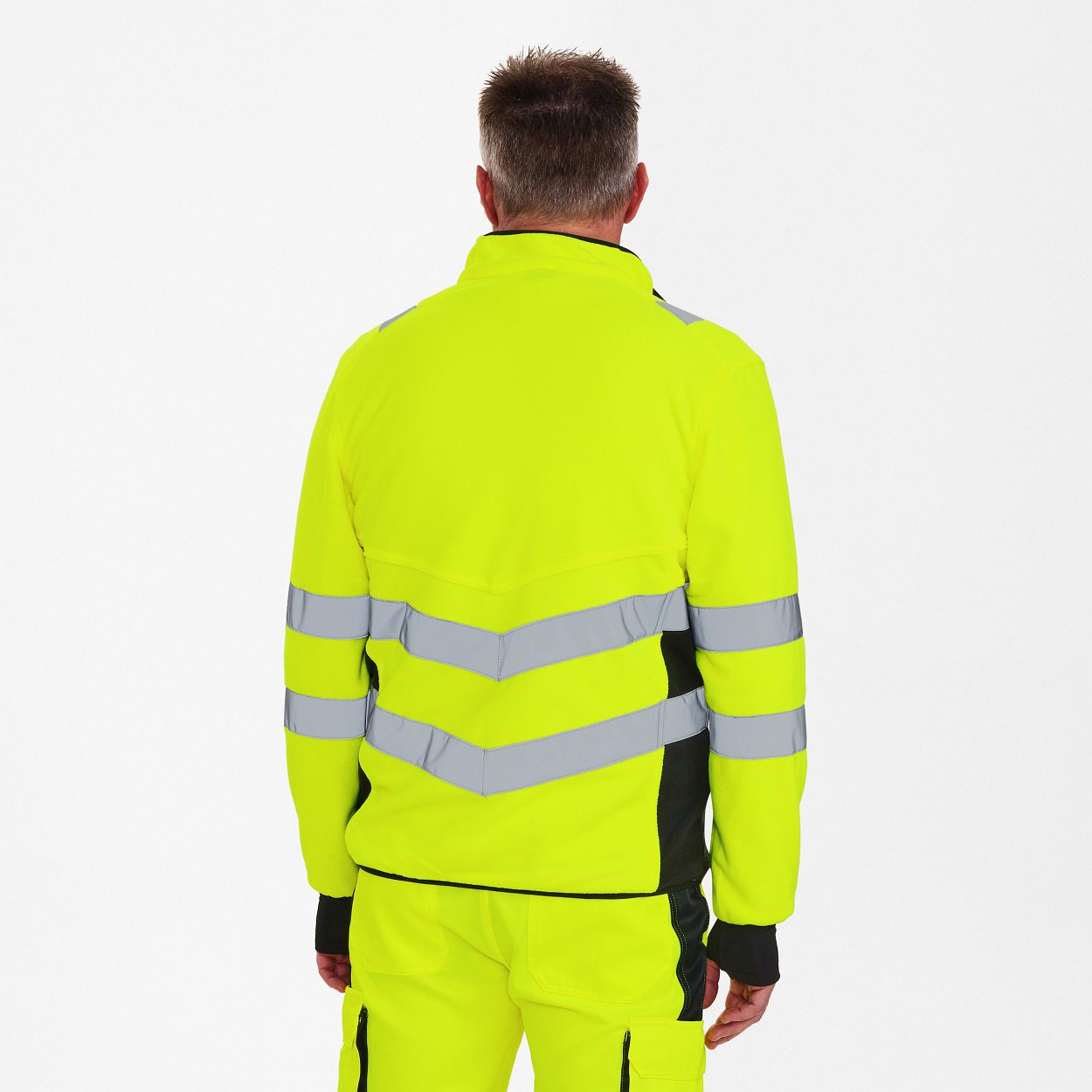 ENGEL Safety Fleecejacke in Gelb/Schwarz, Größe XS