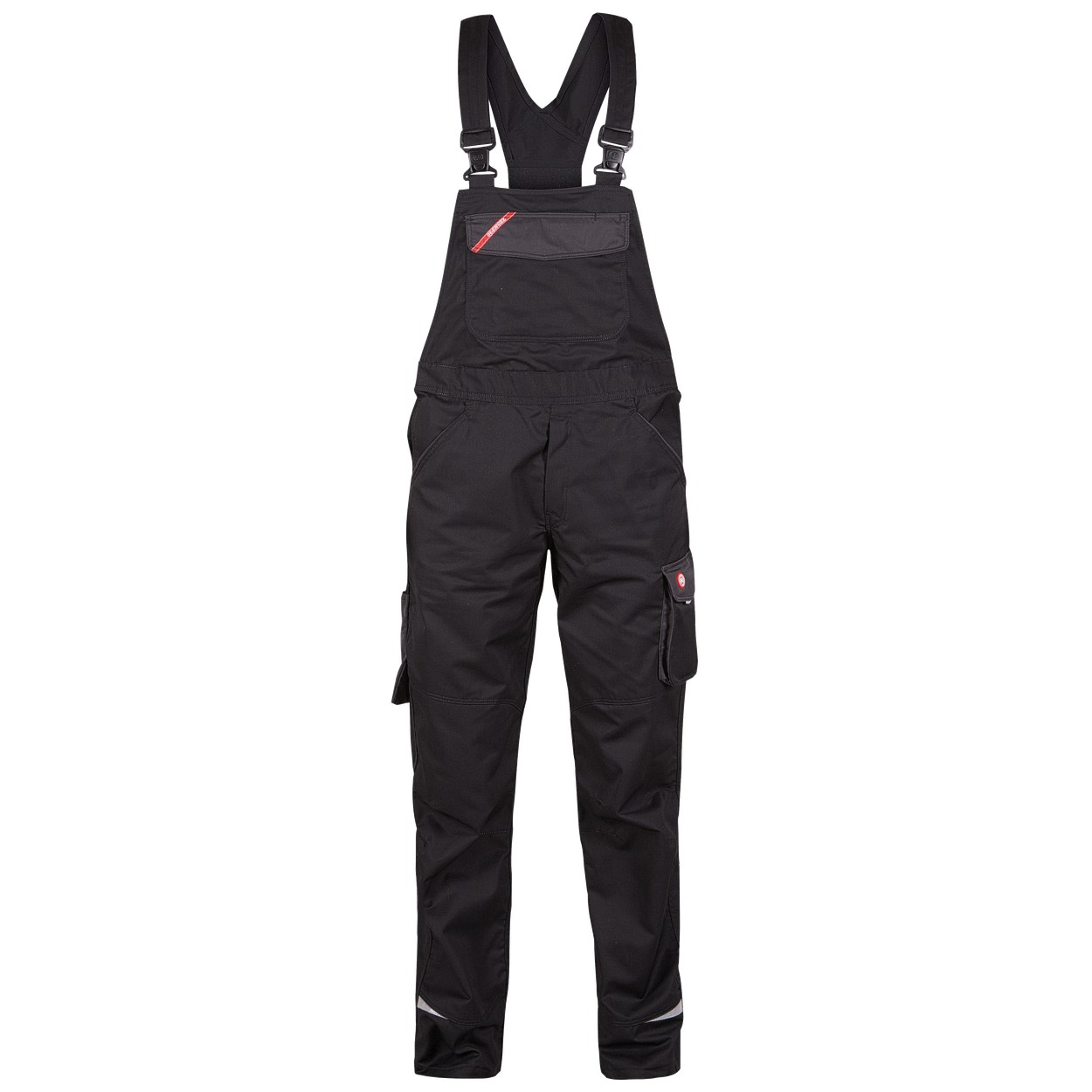 ENGEL Galaxy Light Latzhose in Schwarz/Anthrazit Grau, Größe 58