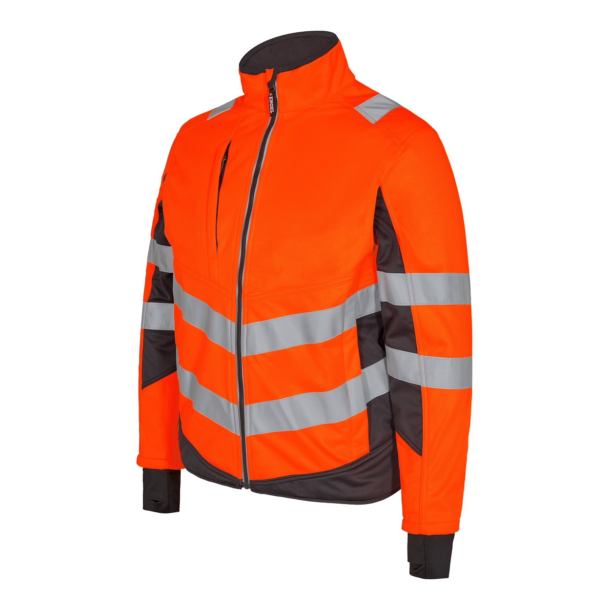 ENGEL Safety Softshelljacke in Orange/Anthrazit Grau, Größe 2XL