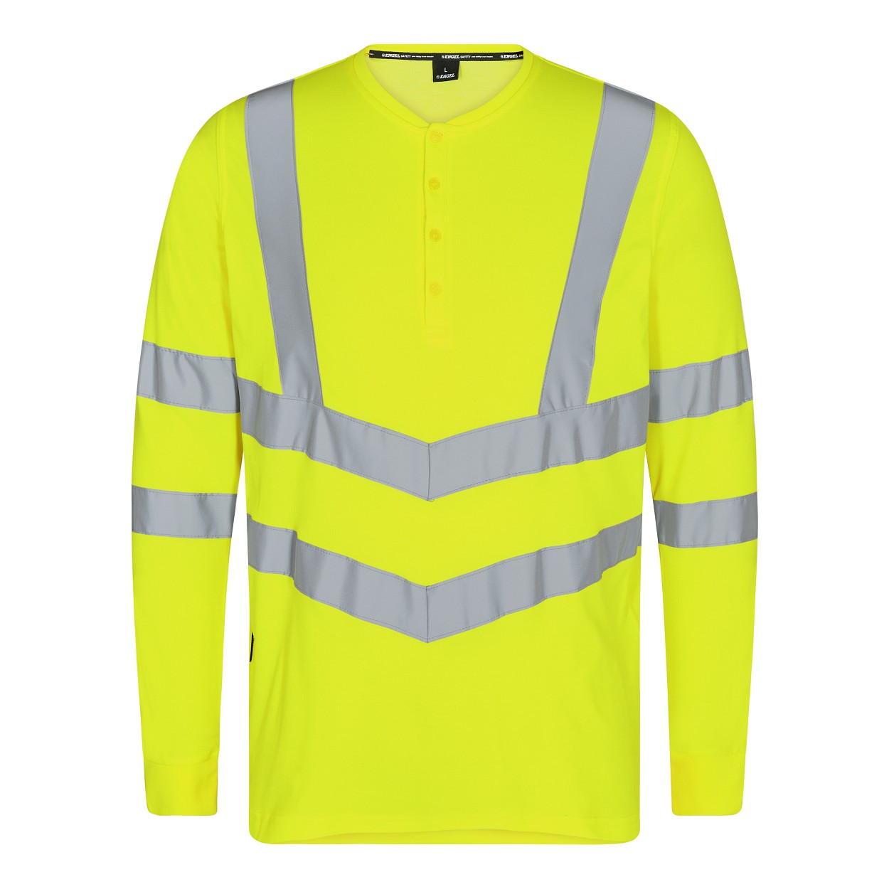 ENGEL Safety Grandad langarm-Shirt in Gelb, Größe XS