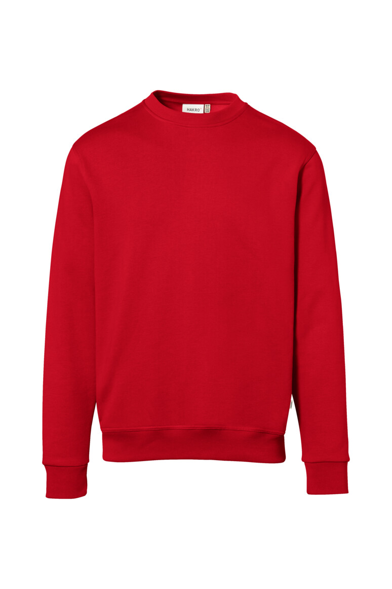 HAKRO 570 Sweatshirt Bio-Baumwolle GOTS in Rot, Größe 6XL