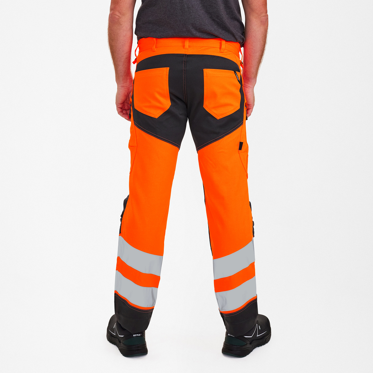 ENGEL Safety Hose in Orange/Anthrazit Grau, Größe 26