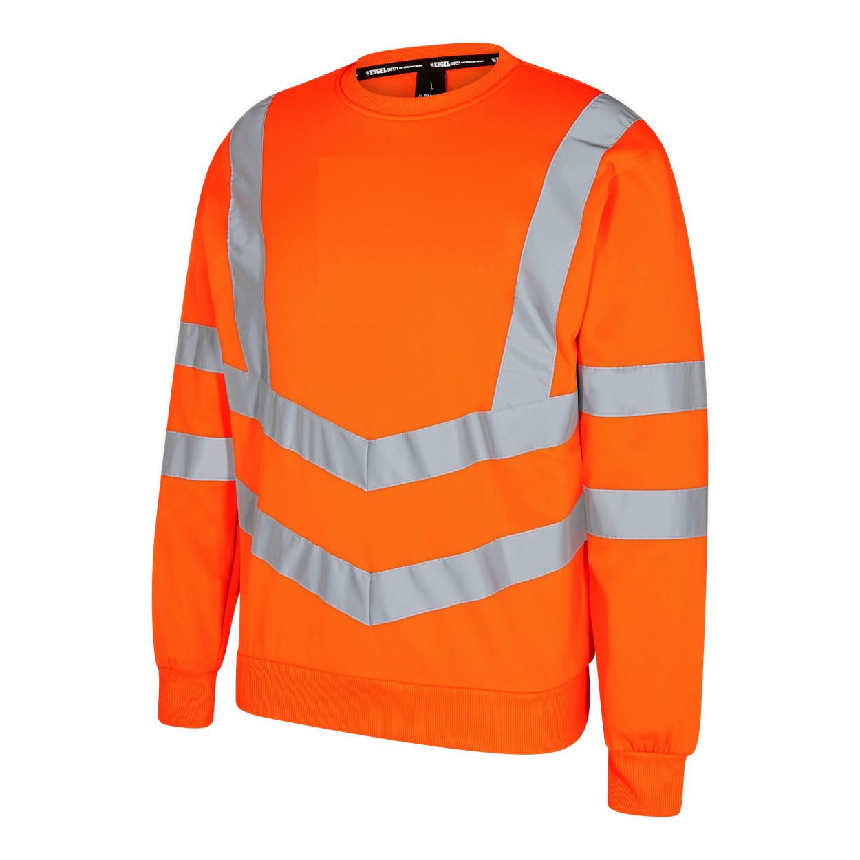 ENGEL Safety Sweatshirt in Hi-vis Orange, Größe XS