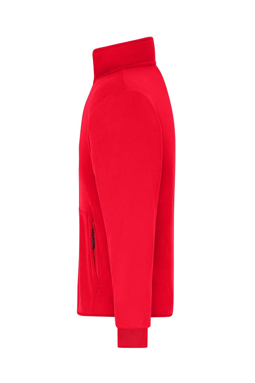 Men's Bonded Fleece Jacket "JN1322" in Red/Black, Größe 3XL - Daiber