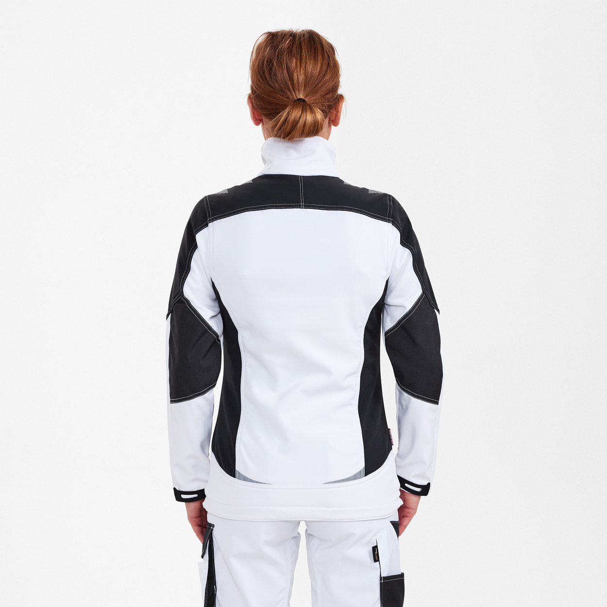 ENGEL Galaxy Damen Softshelljacke in Weiss/Anthrazit Grau, Größe XS