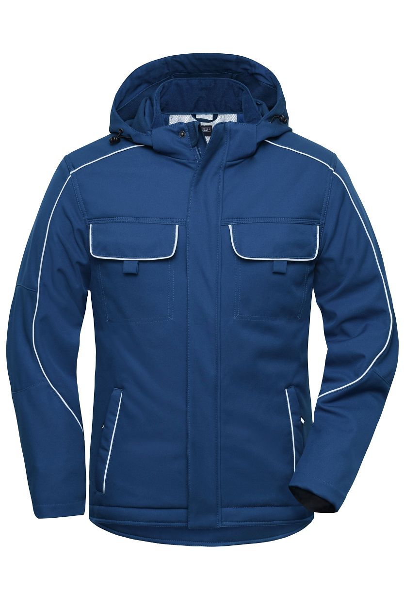 Workwear Softshell Padded Jacket - SOLID - "JN886" in Dark-Royal, Größe 6XL - Daiber