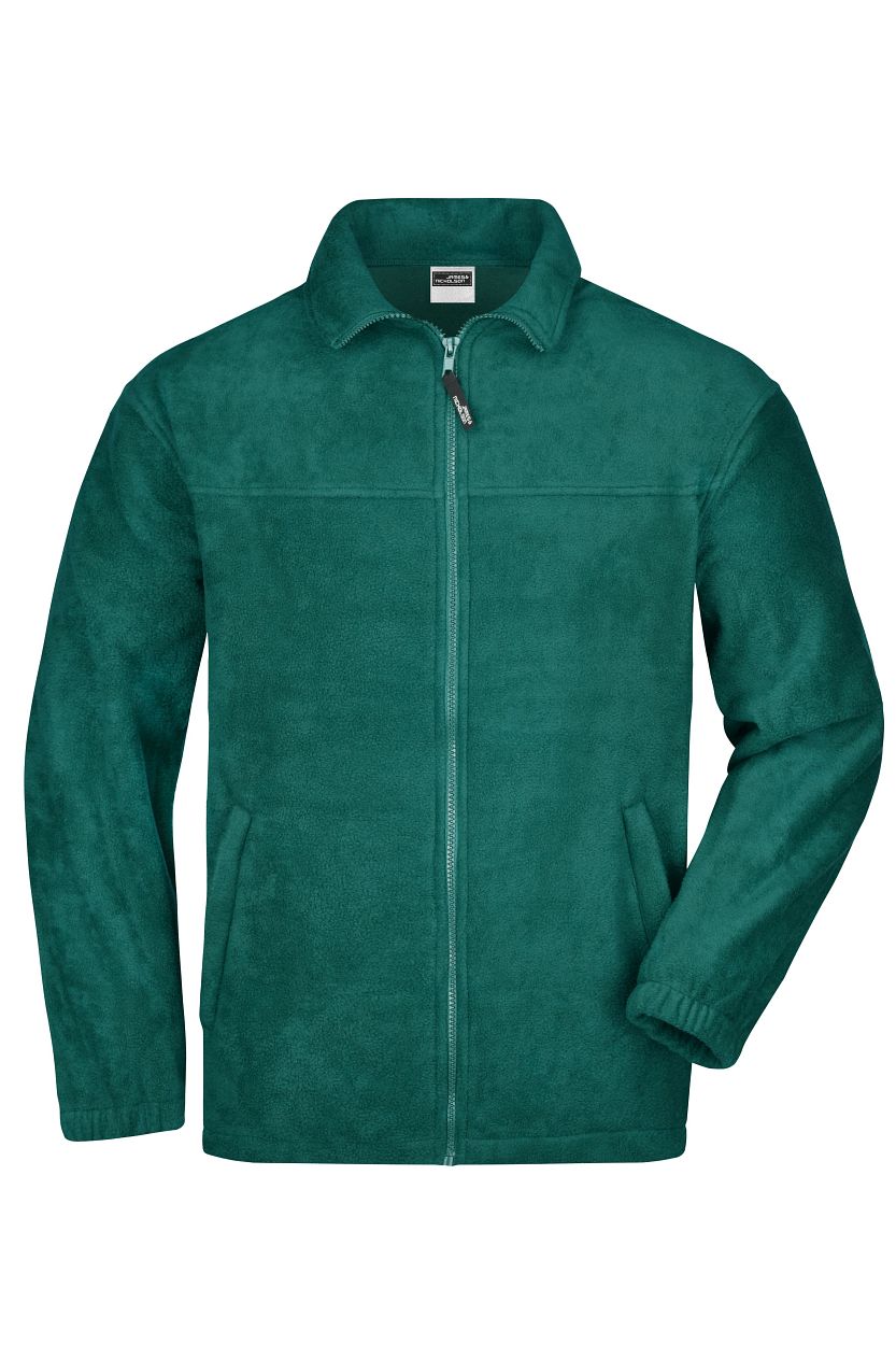 Full-Zip Fleece "JN044" in Dark-Green, Größe 4XL - Daiber