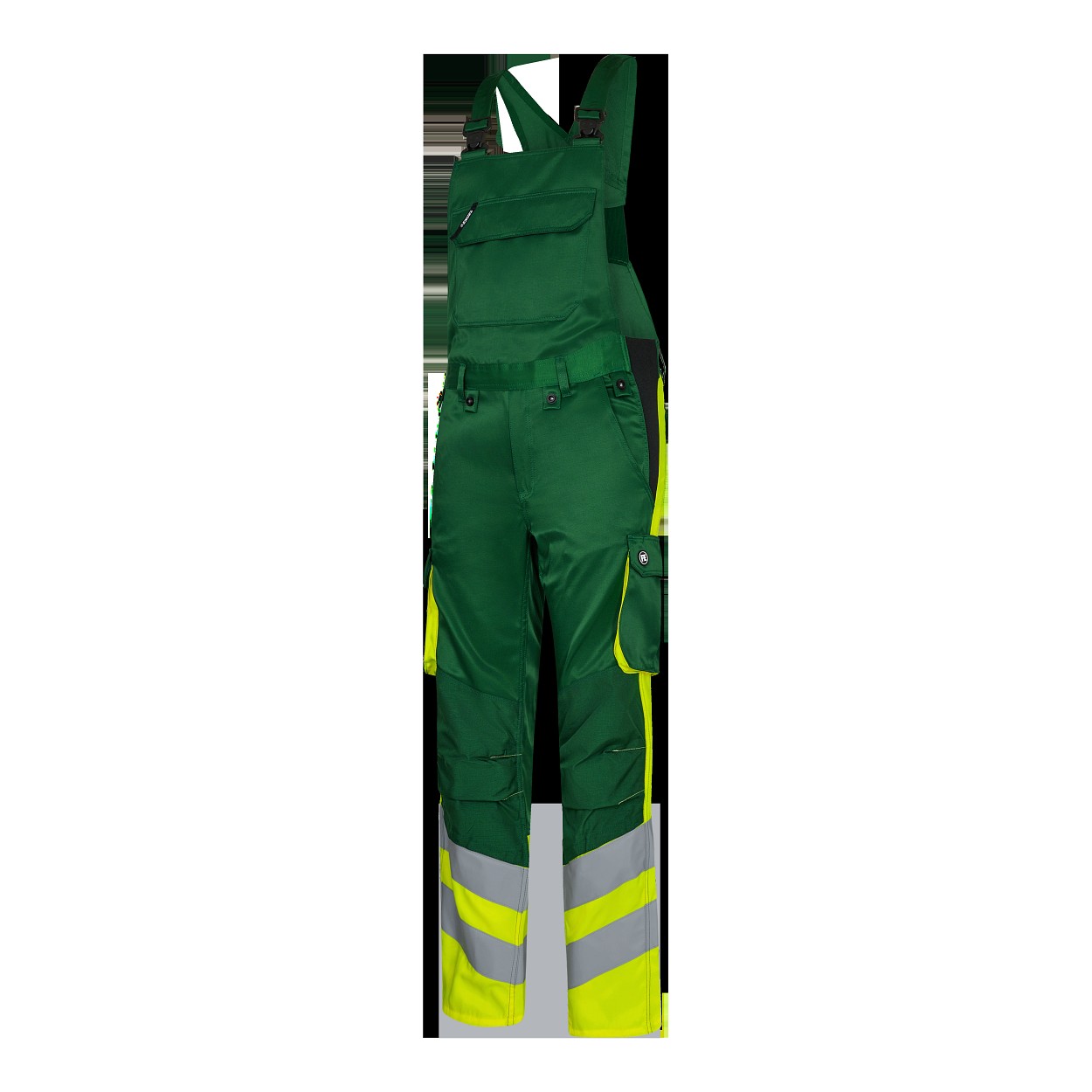 ENGEL Safety Light Latzhose in Green/Hivis yellow, Größe 106