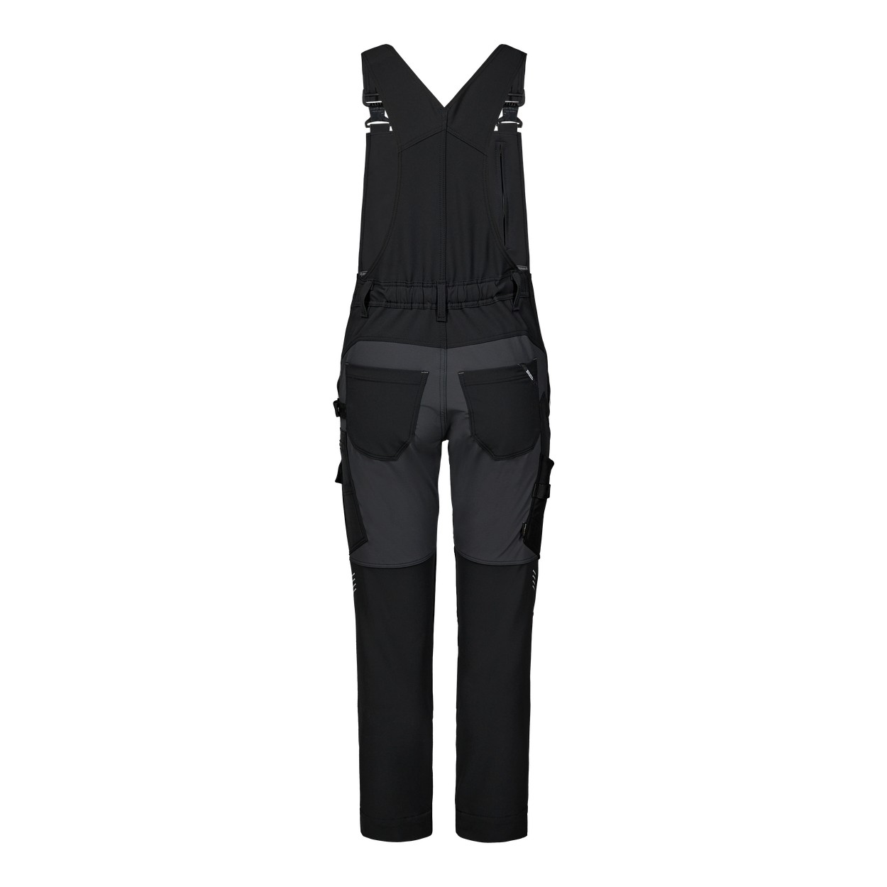 ENGEL Entire Damen Latzhose mit 4-Wege-Stretch in Schwarz/Anthrazit Grau, Größe 48