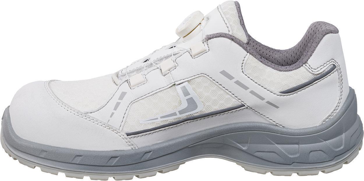 Halbschuh L3595 Lyon in Weiß/Grau, Gr. 47 von Leibwächter