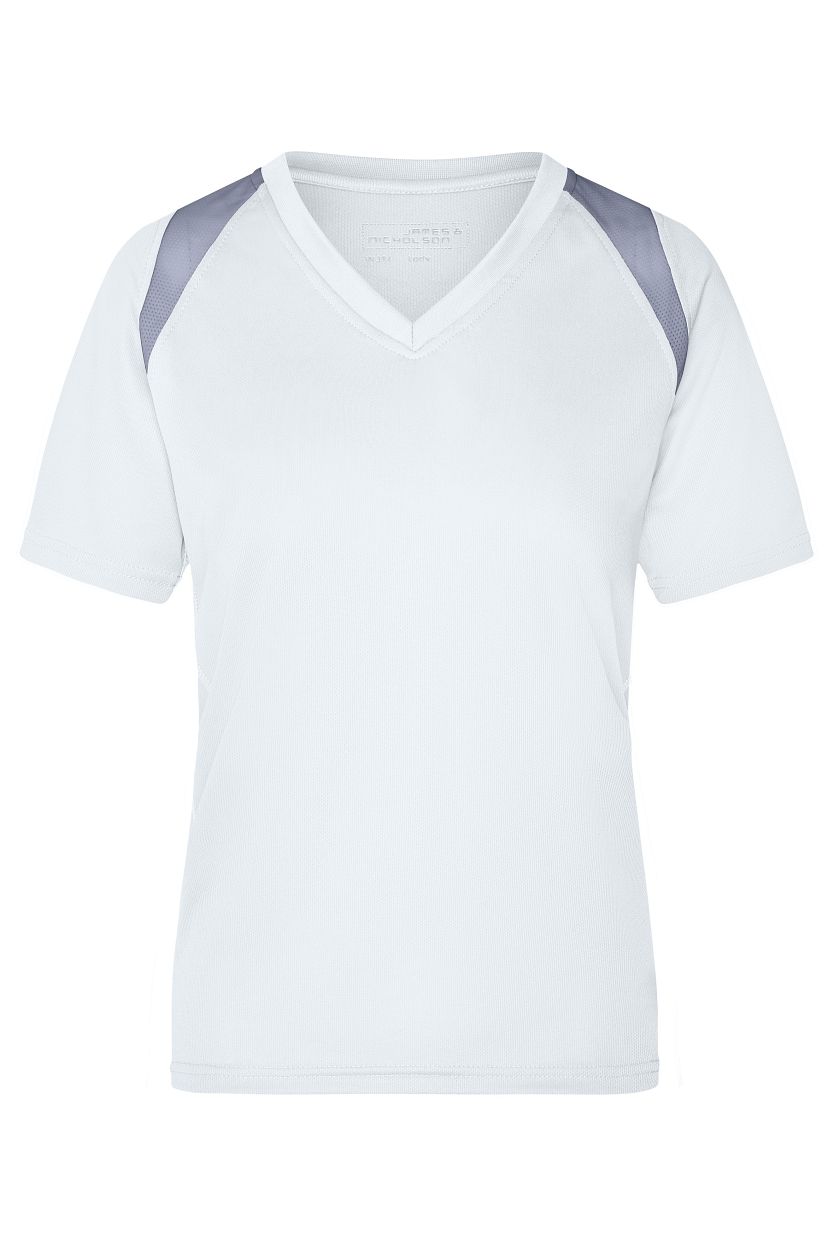 Ladies' Running-T "JN396" in White/Silver, Größe 2XL - Daiber