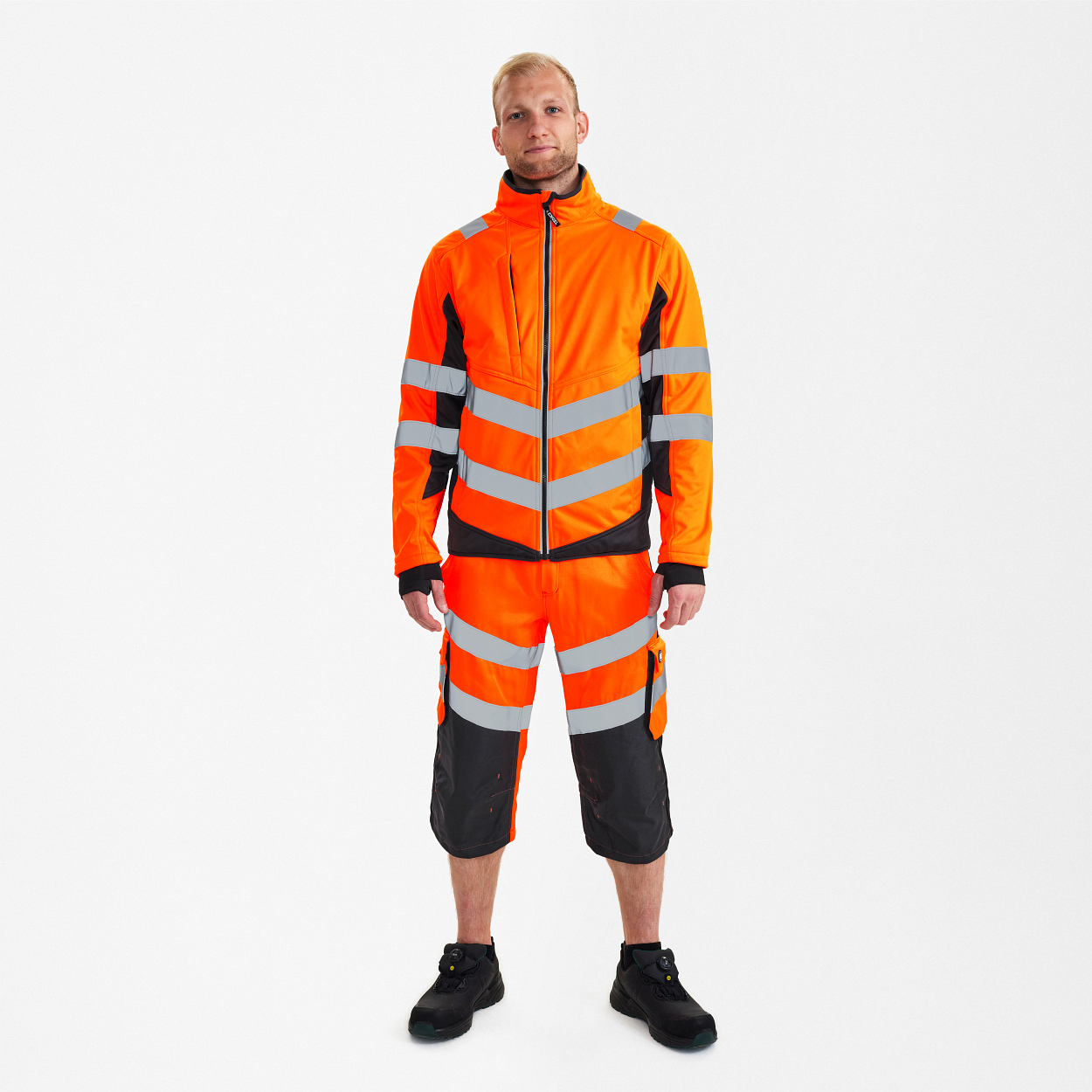 ENGEL Safety Softshelljacke in Orange/Anthrazit Grau, Größe XS