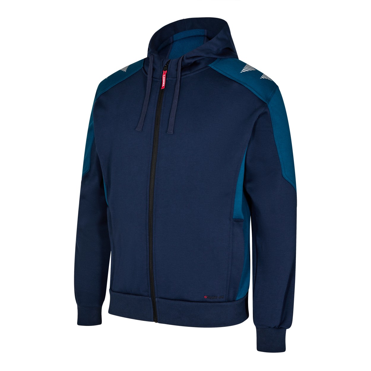 ENGEL Galaxy Sweatcardigan mit Kapuze in Blue Ink/Dark Petrol, Größe 2XL