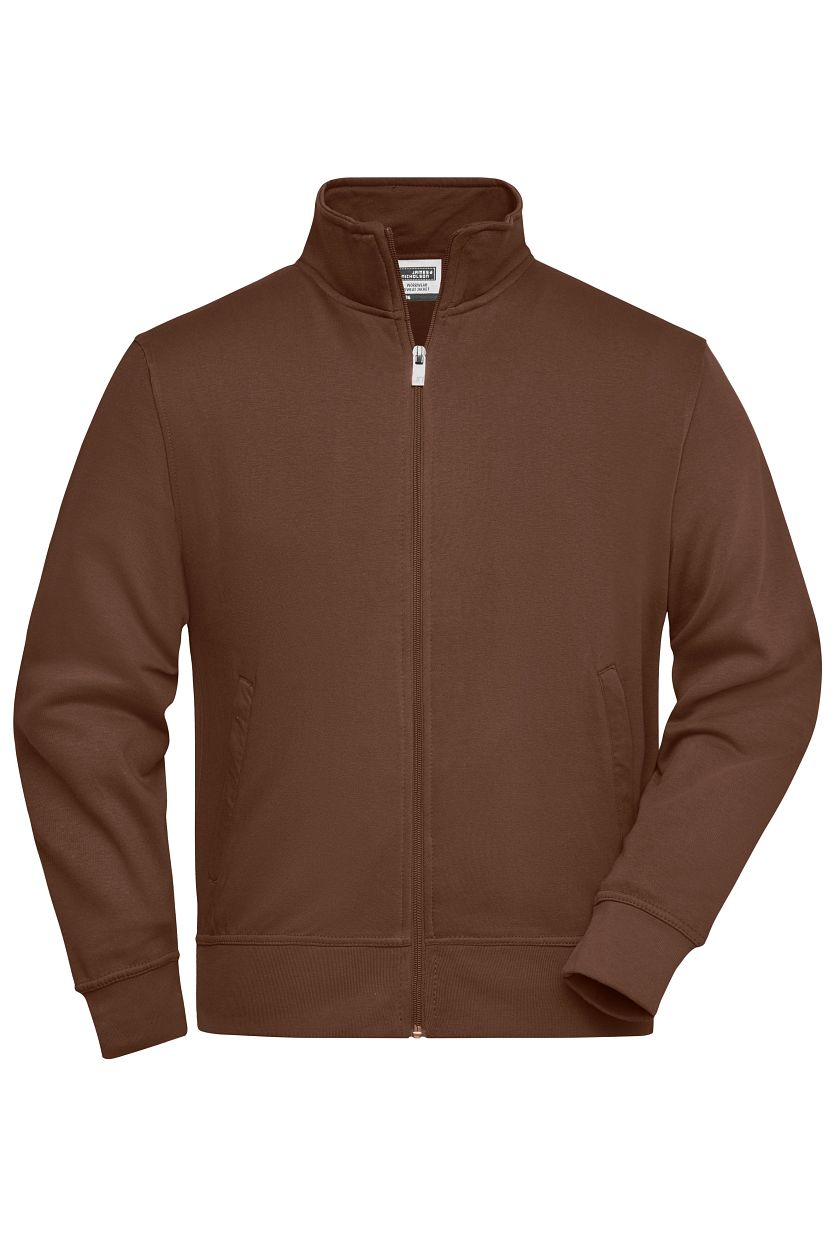 Workwear Sweat Jacket "JN836" in Brown, Größe 6XL - Daiber