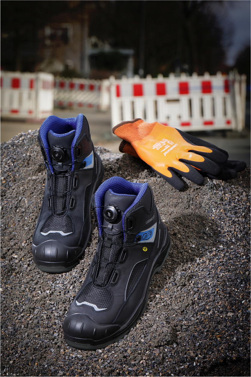 Stiefel niedrig L6141 Porto in Schwarz, Gr. 48 von Leibwächter