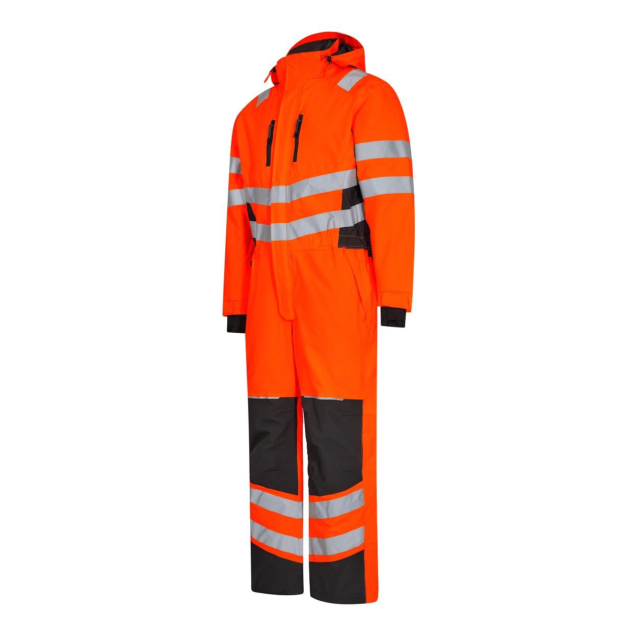 ENGEL Safety Winteroverall in Orange/Anthrazit Grau, Größe XS