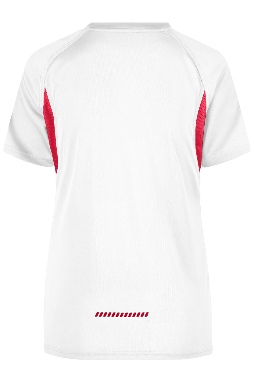 Ladies' Running-T "JN316" in White/Red, Größe 2XL - Daiber