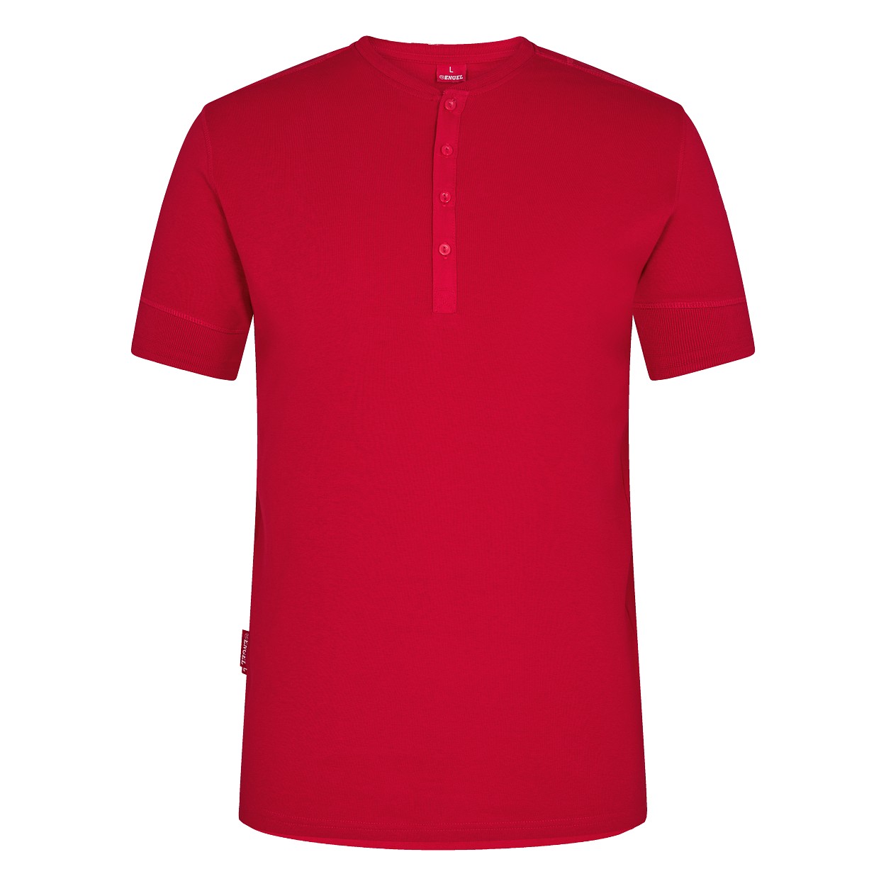 ENGEL Extend Grandad T-Shirt in Tomato Red, Größe XS
