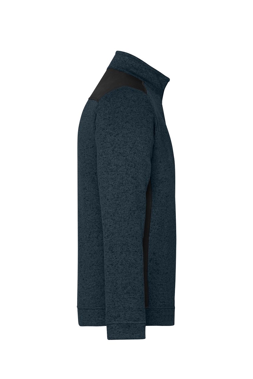 Men's Knitted Workwear Fleece Half-Zip - STRONG - "JN864" in Navy/Navy, Größe 6XL - Daiber