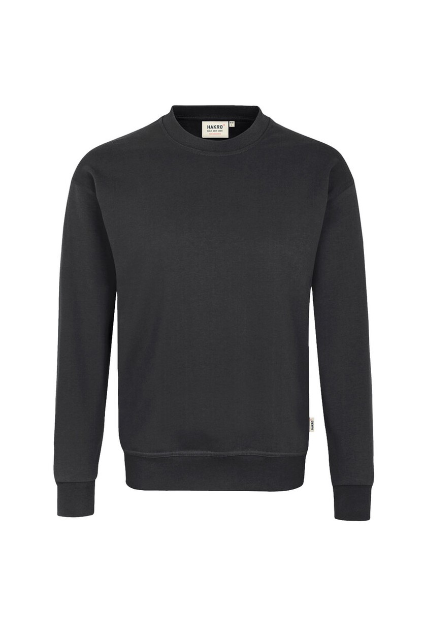 HAKRO 475 Sweatshirt MIKRALINAR® in Karbongrau, Größe 6XL