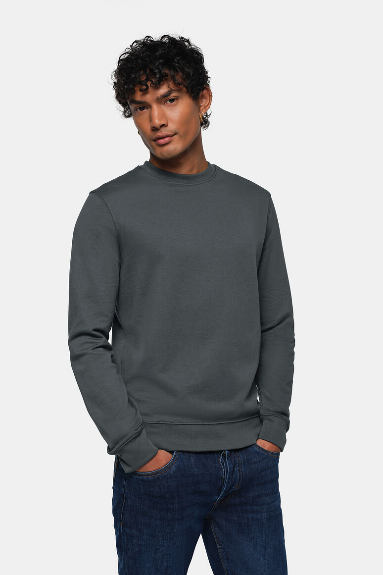 HAKRO 550 Sweatshirt MIKRALINAR® ECO in anthrazit, Größe 6XL