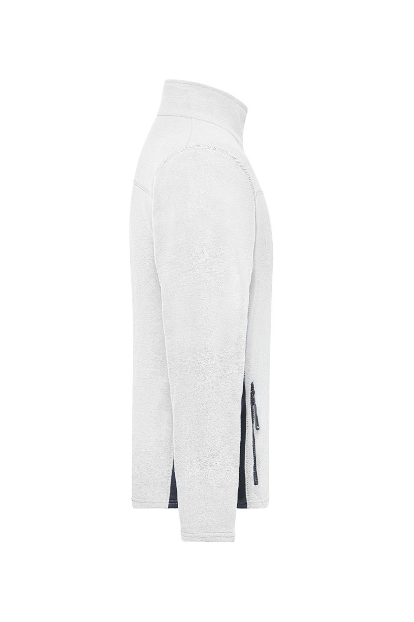 Men's Workwear Fleece Jacket - STRONG - "JN842" in White/Carbon, Größe 6XL - Daiber