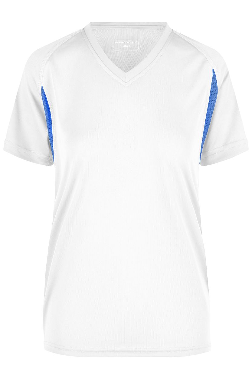 Ladies' Running-T "JN316" in White/Royal, Größe 2XL - Daiber