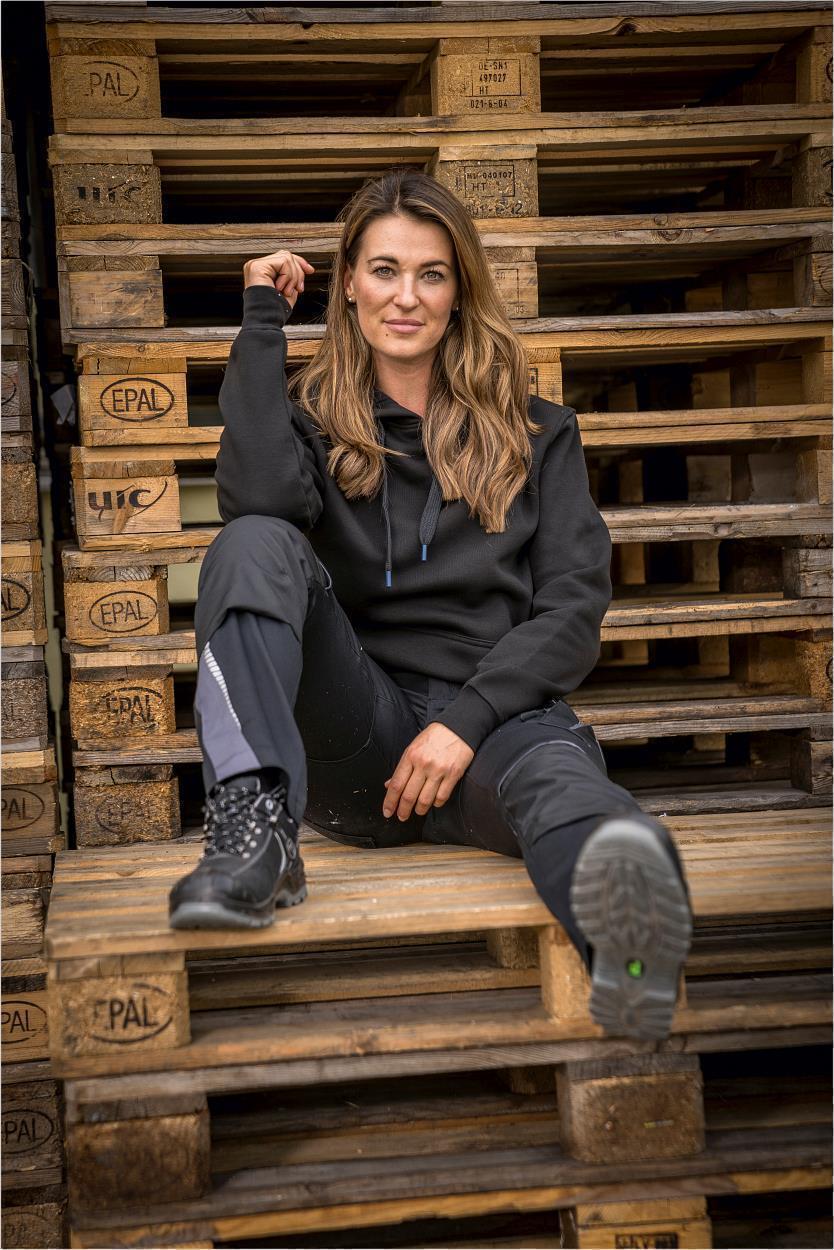 Damen-Bundhose Flex Line Schwarz/Grau FLXDH, Gr. 52 von Leibwächter