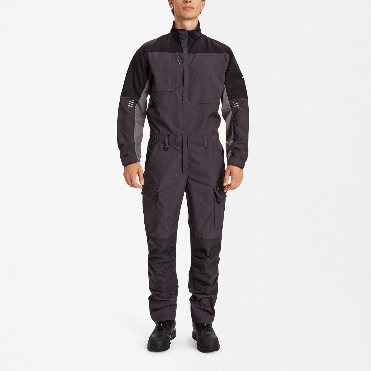 ENGEL Entire Overall mit Stretch in Anthrazitgrau/Schwarz, Größe XS