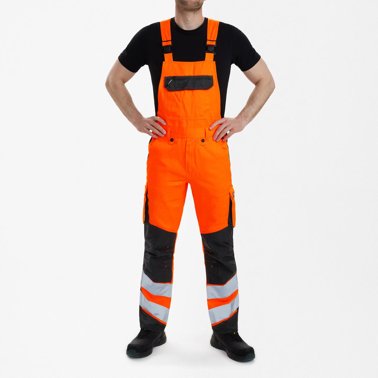 ENGEL Safety Light Latzhose in Orange/Anthrazit Grau, Größe 106