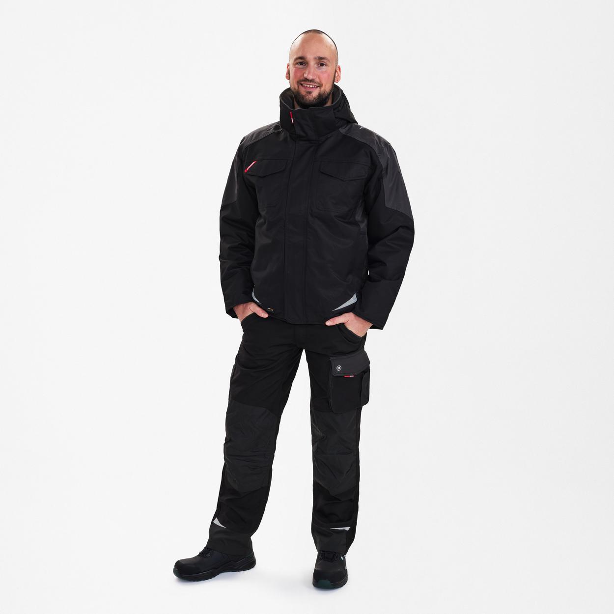 ENGEL Galaxy Winterjacke in Schwarz/Anthrazit Grau, Größe XS