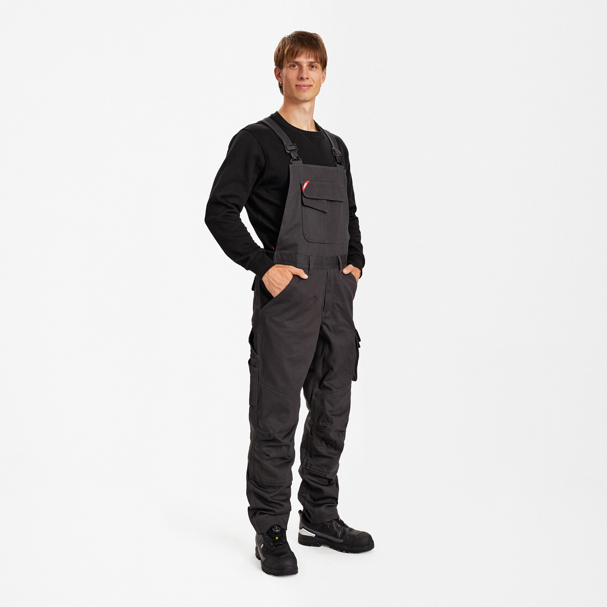 ENGEL WelCot Latzhose in Anthrazit Grau, Größe 26