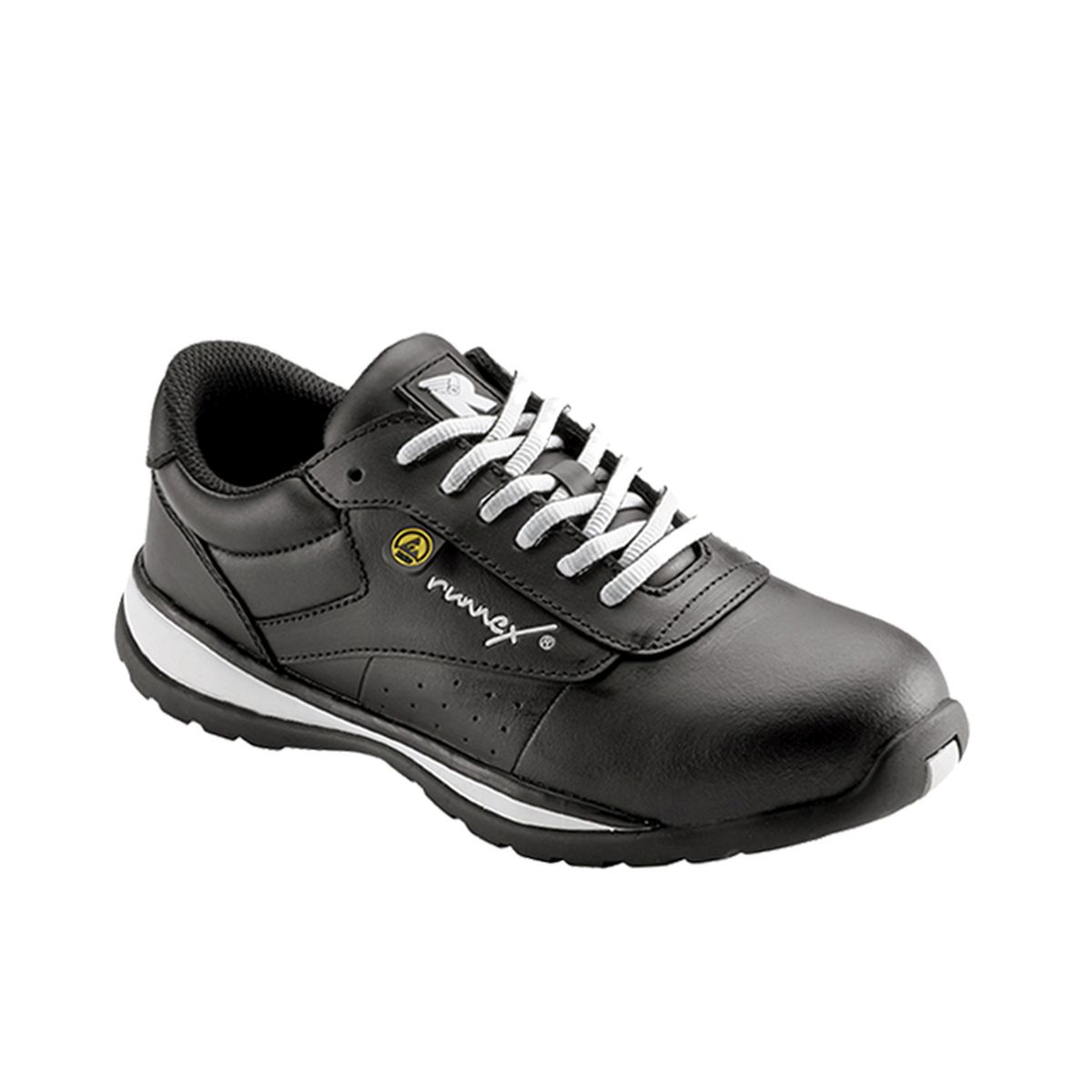 RUNNEX® S3-Damen-Sicherheitshalbschuhe GirlStar in Schwarz / Weiß, Gr. 42