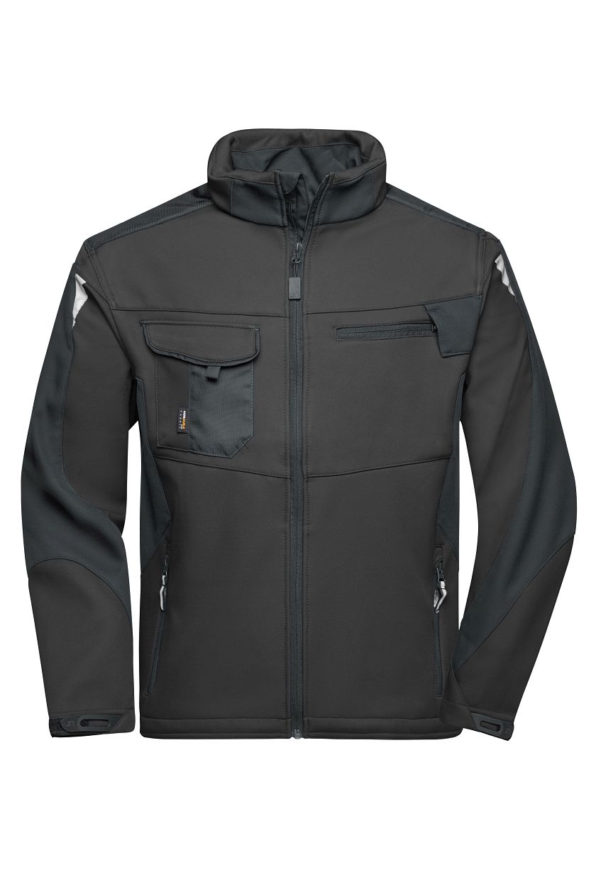 Workwear Softshell Jacket - STRONG - "JN844" in Black/Black, Größe 6XL - Daiber