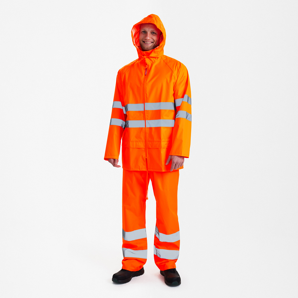 Safety Regenset in Hi-vis Orange, Größe XS