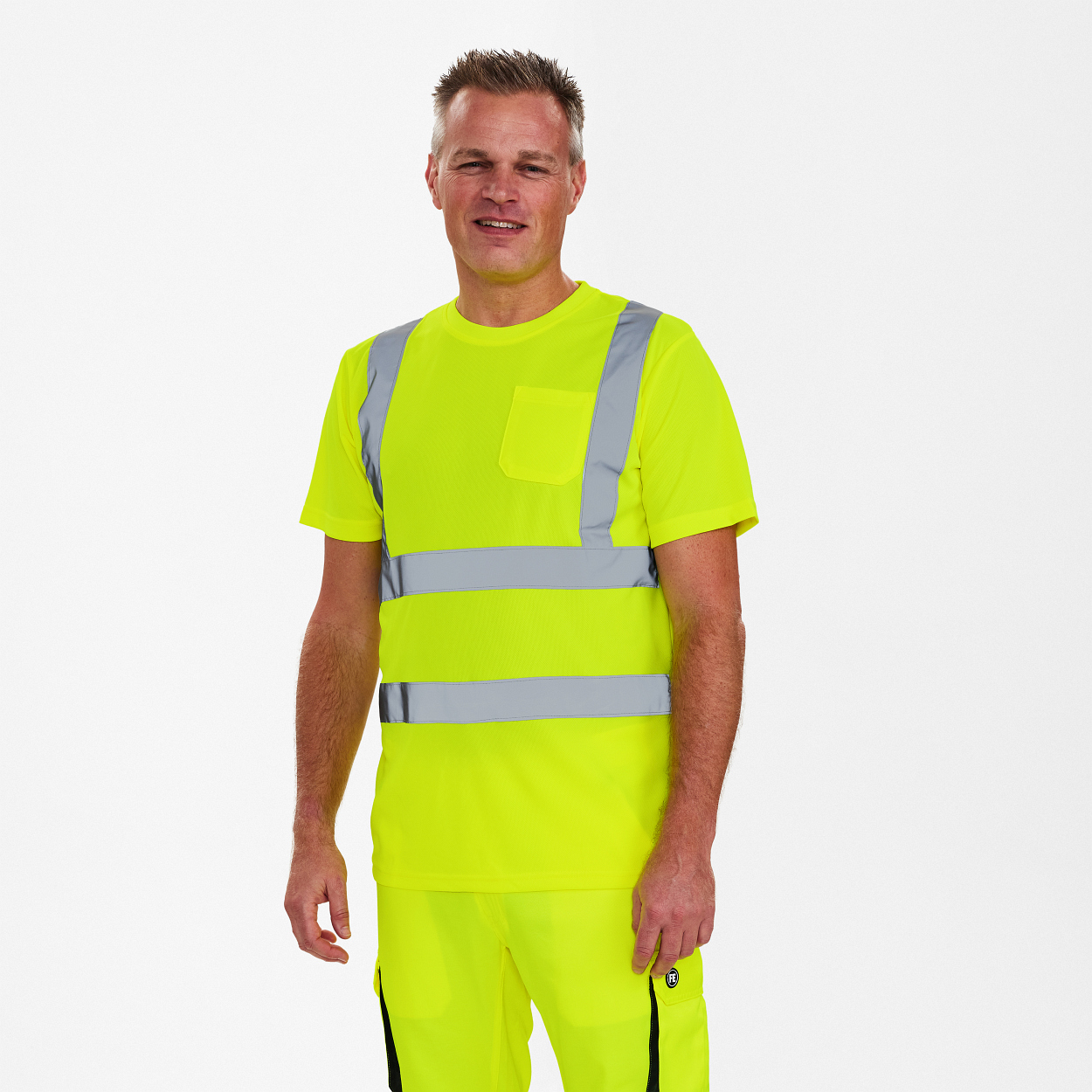 ENGEL Safety T-Shirt mit Brusttasche in Gelb, Größe XS