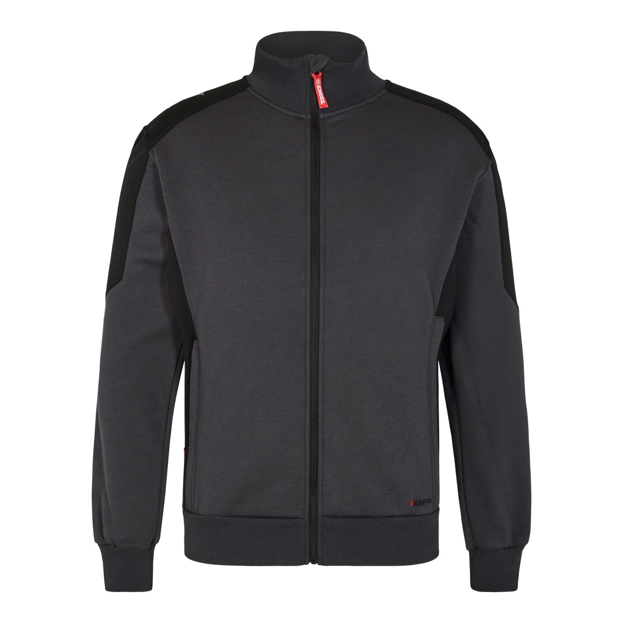 ENGEL Galaxy Sweatcardigan mit Kragen in Anthrazitgrau/Schwarz, Größe XS