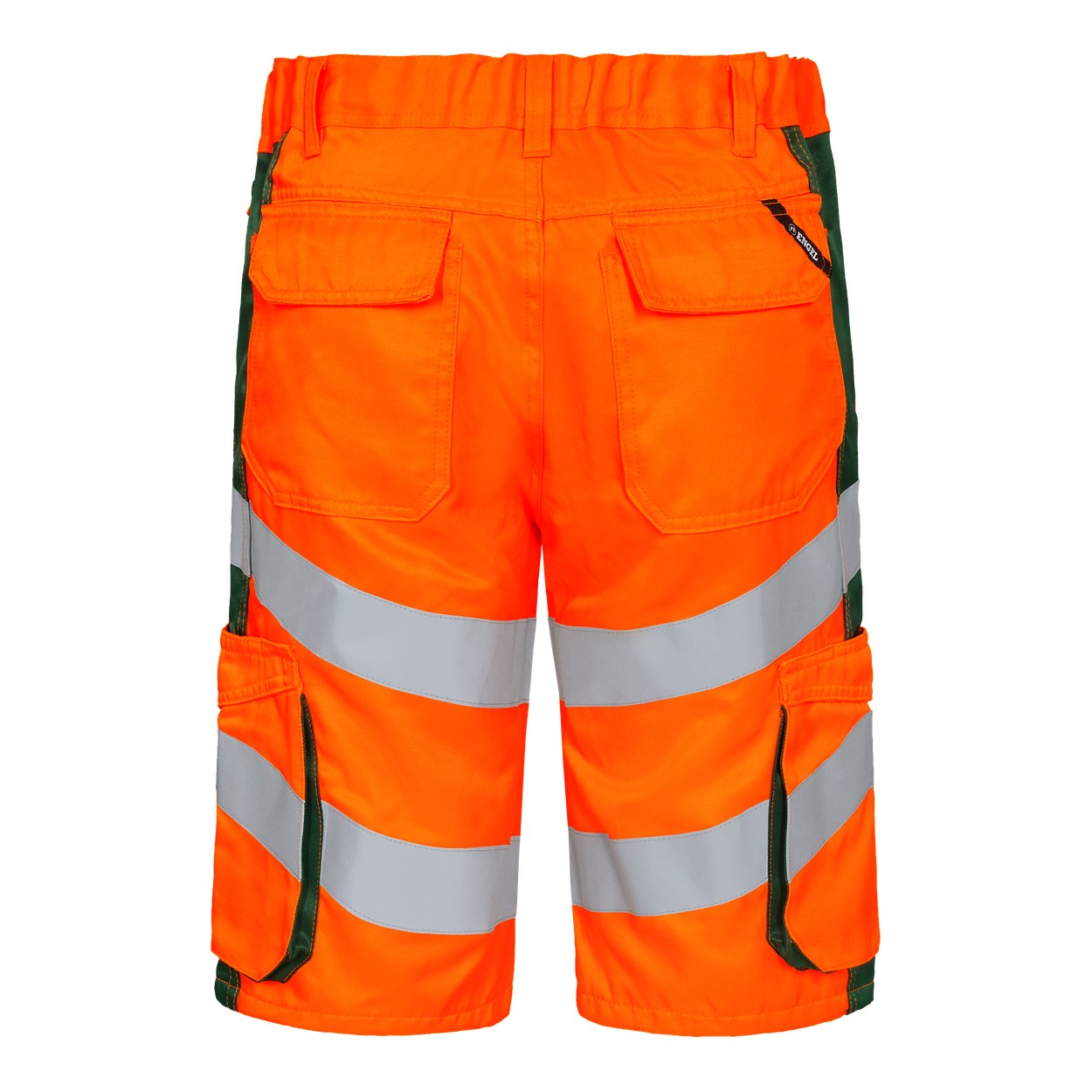 ENGEL Safety Light Arbeitsshorts in Orange/Grün, Größe 54