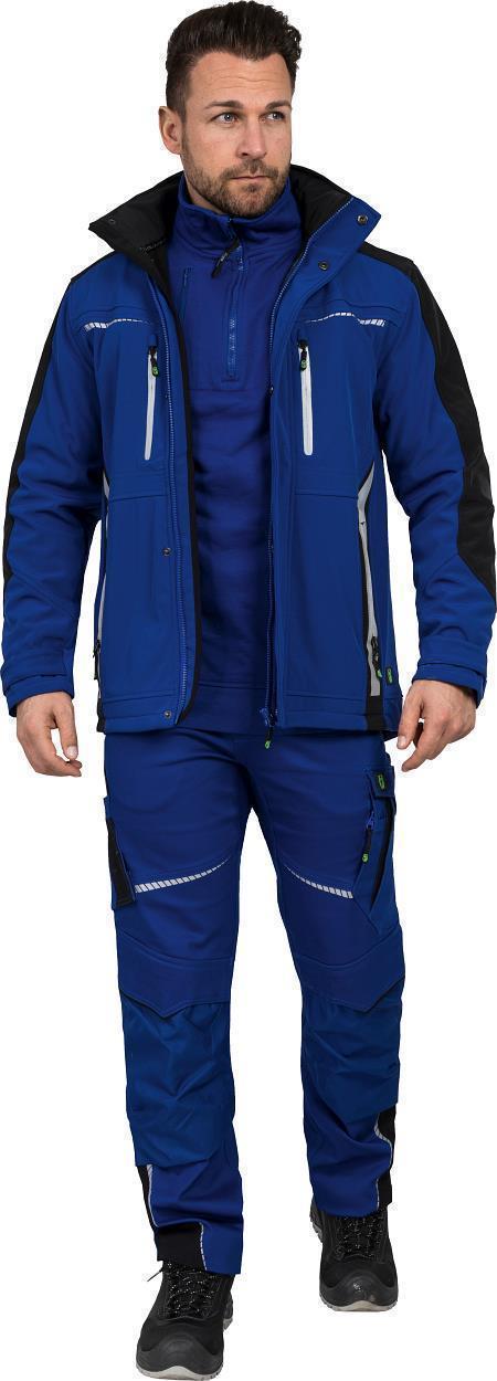 Softshelljacke Flex Line Kornblau/Schwarz FLEXS, Gr. 2XL von Leibwächter